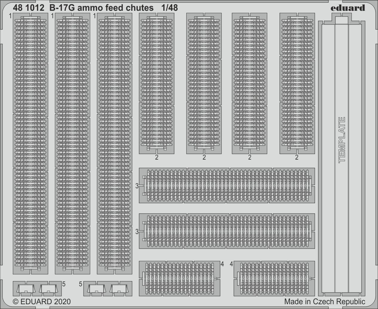 Eduard 481012 1:48 Boeing B-17G Flying Fortress ammo feed chutes