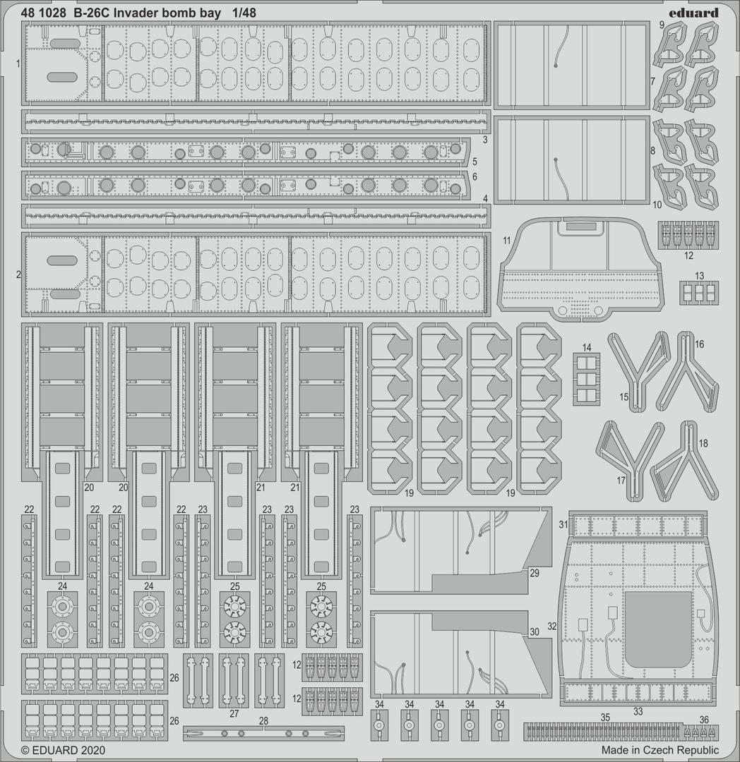 Eduard 481028 1:48 Douglas B-26C Invader bomb bay