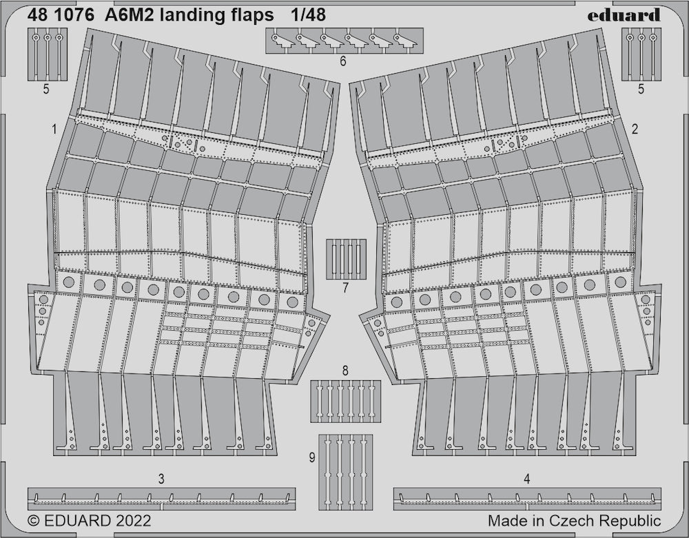 Eduard 481076 1:48 Mitsubishi A6M2 Landing Flaps