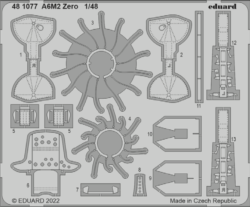 Eduard 481077 1:48 Mitsubishi A6M2 Zero Detail Set