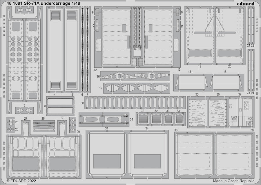 Eduard 481081 1:48 Lockheed SR-71 Blackboard Undercarriage