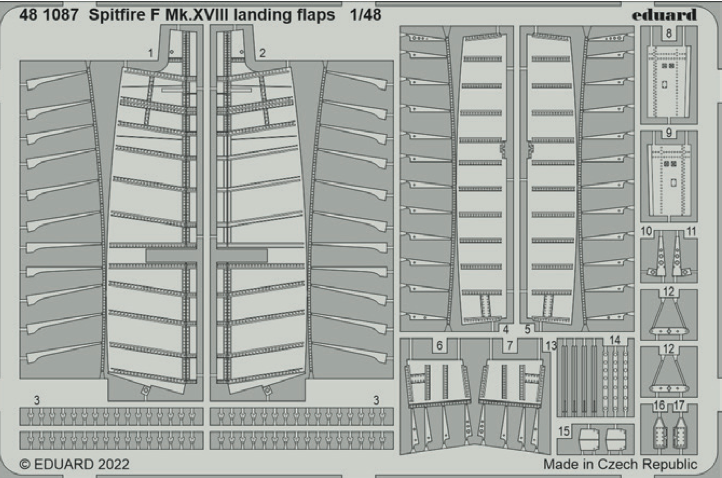 Eduard 481087 1:48 Supermarine Spitfire F Mk.XVIII Landing Flaps