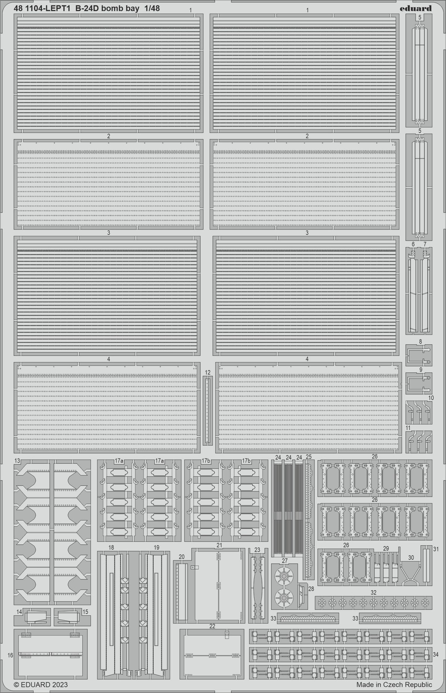 Eduard 481104 1:48 Consolidated B-24D Liberator Bomb Bay