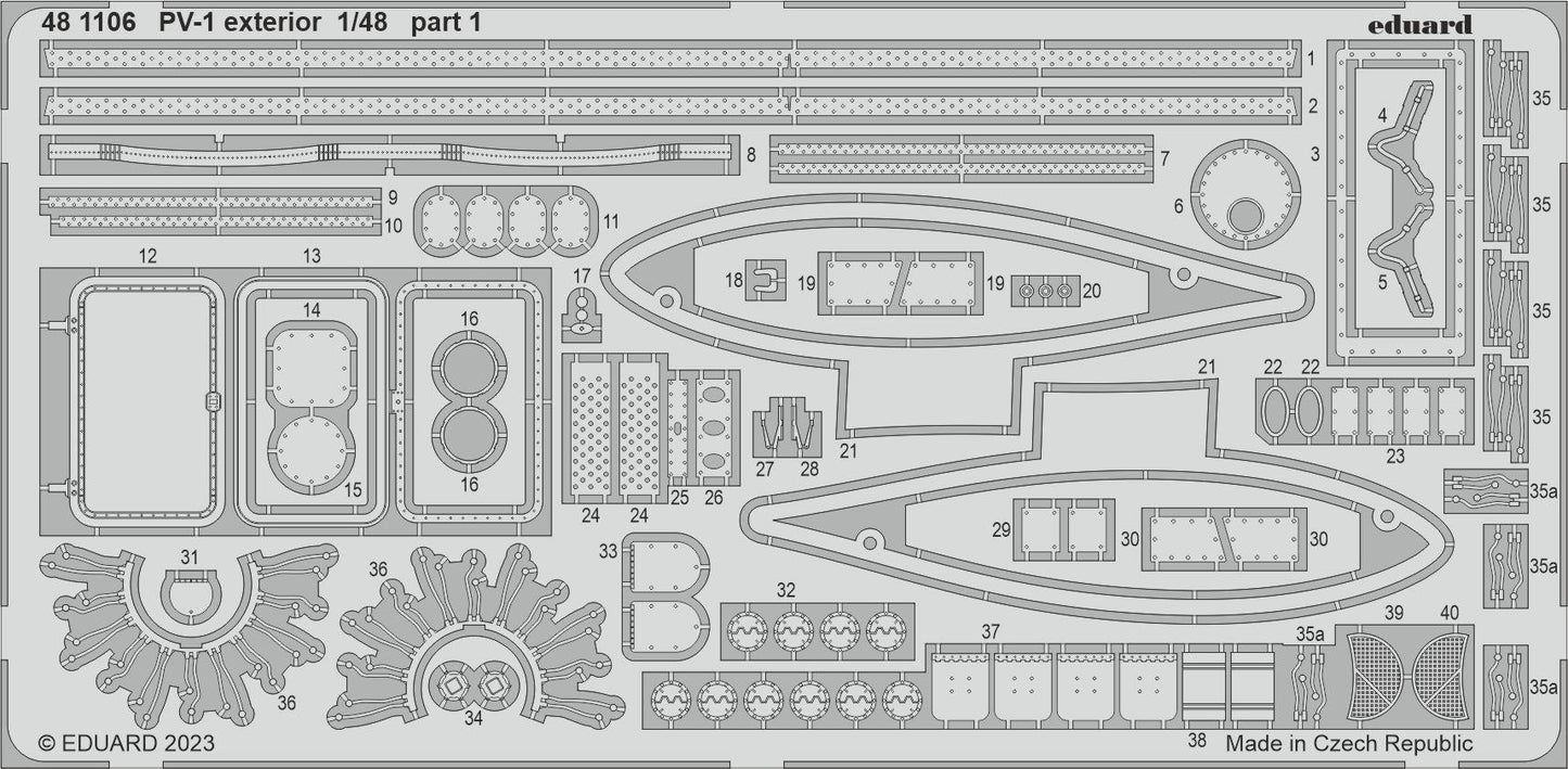 Eduard 481106 1:48 Lockheed PV-1 Ventura exterior to be used with Academy