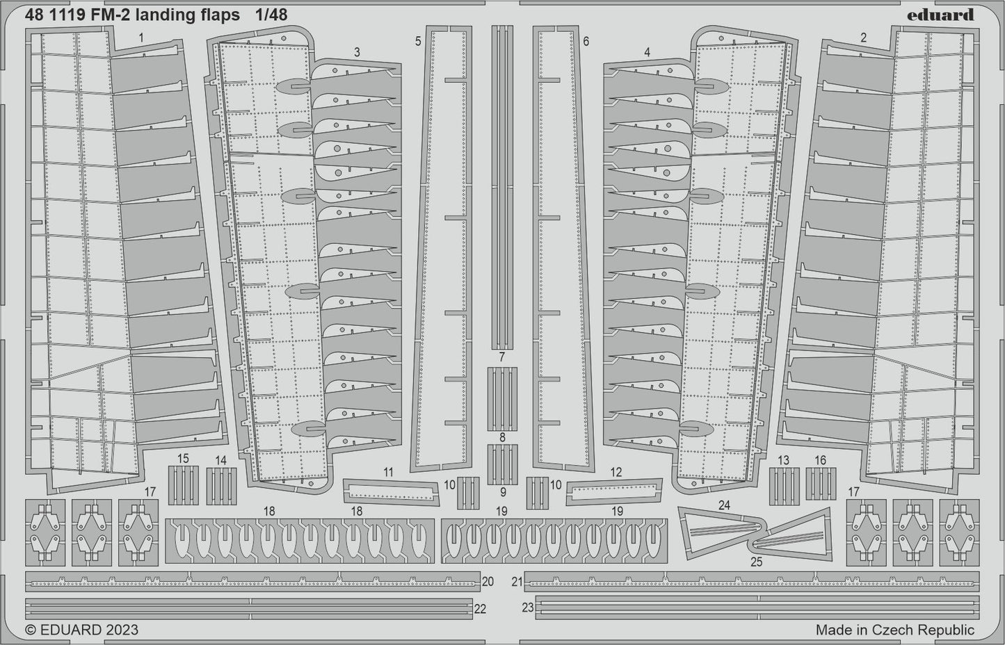 Eduard 481119 1:48 FM-2 Wildcat landing flaps to be used with Eduard
