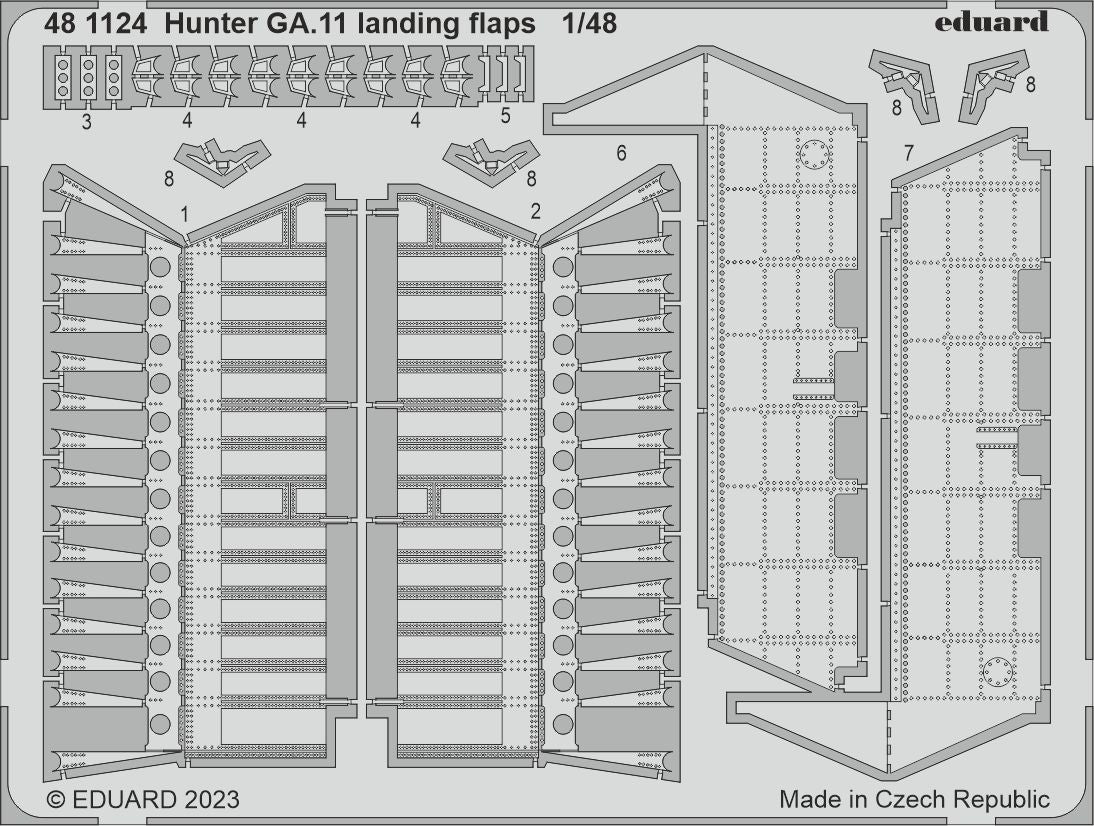 Eduard 481124 1:48 Hawker Hunter GA.11 landing flaps for Airfix