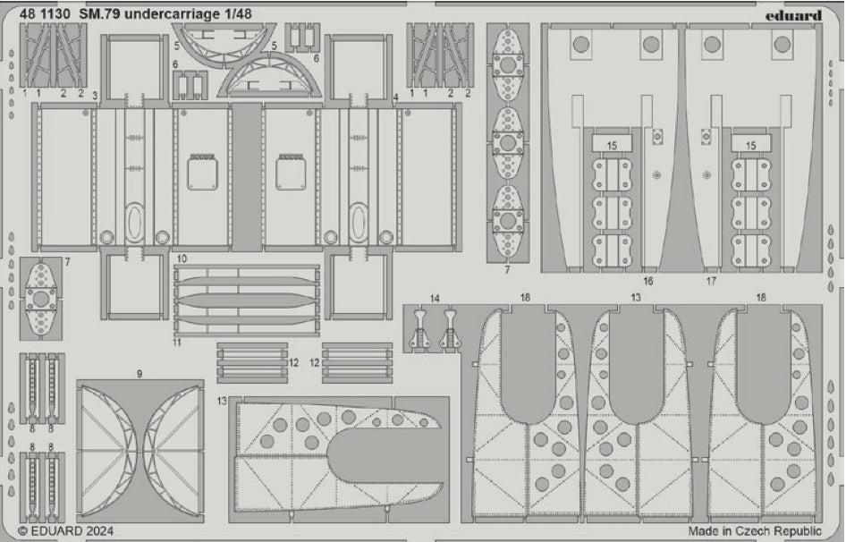 Eduard 481130 1:48 Savoia-Marchetti SM.79 undercarriage