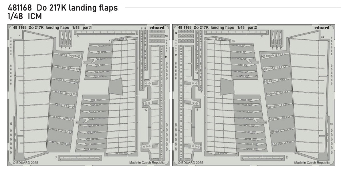 Eduard 481168 1:48 Dornier Do-217K-1 landing flaps