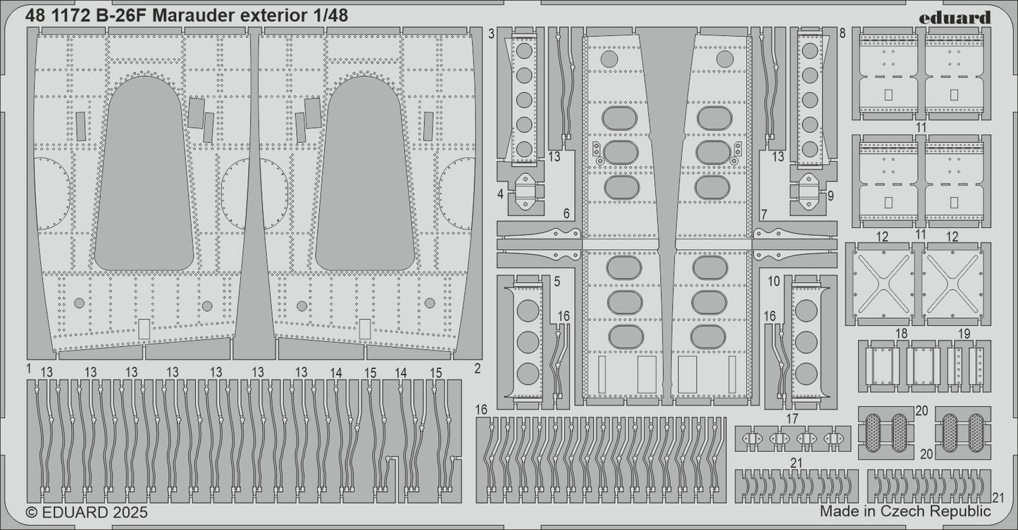 Eduard 481172 1:48 Martin B-26F Marauder exterior