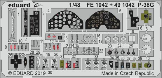 Eduard 491042 1:48 Lockheed P-38G Lightning Detailing Set