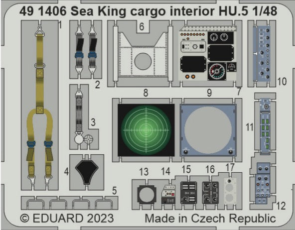 Eduard 491406 1:48 Westland Sea King HU.5 cargo interior