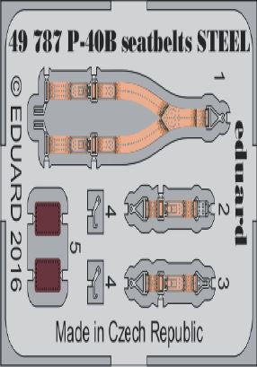 Eduard 49787 1:48 Curtiss P-40B Tomahawk seatbelts STEEL