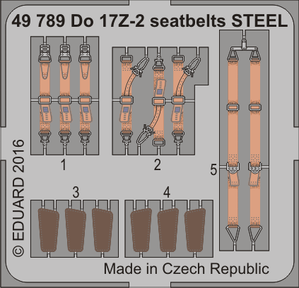 Eduard 49789 1:48 Dornier Do-17Z-2 seatbelts STEEL