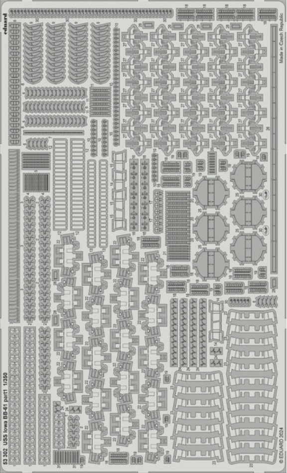 Eduard 53302 1:350 USS Iowa BB-61 part 1
