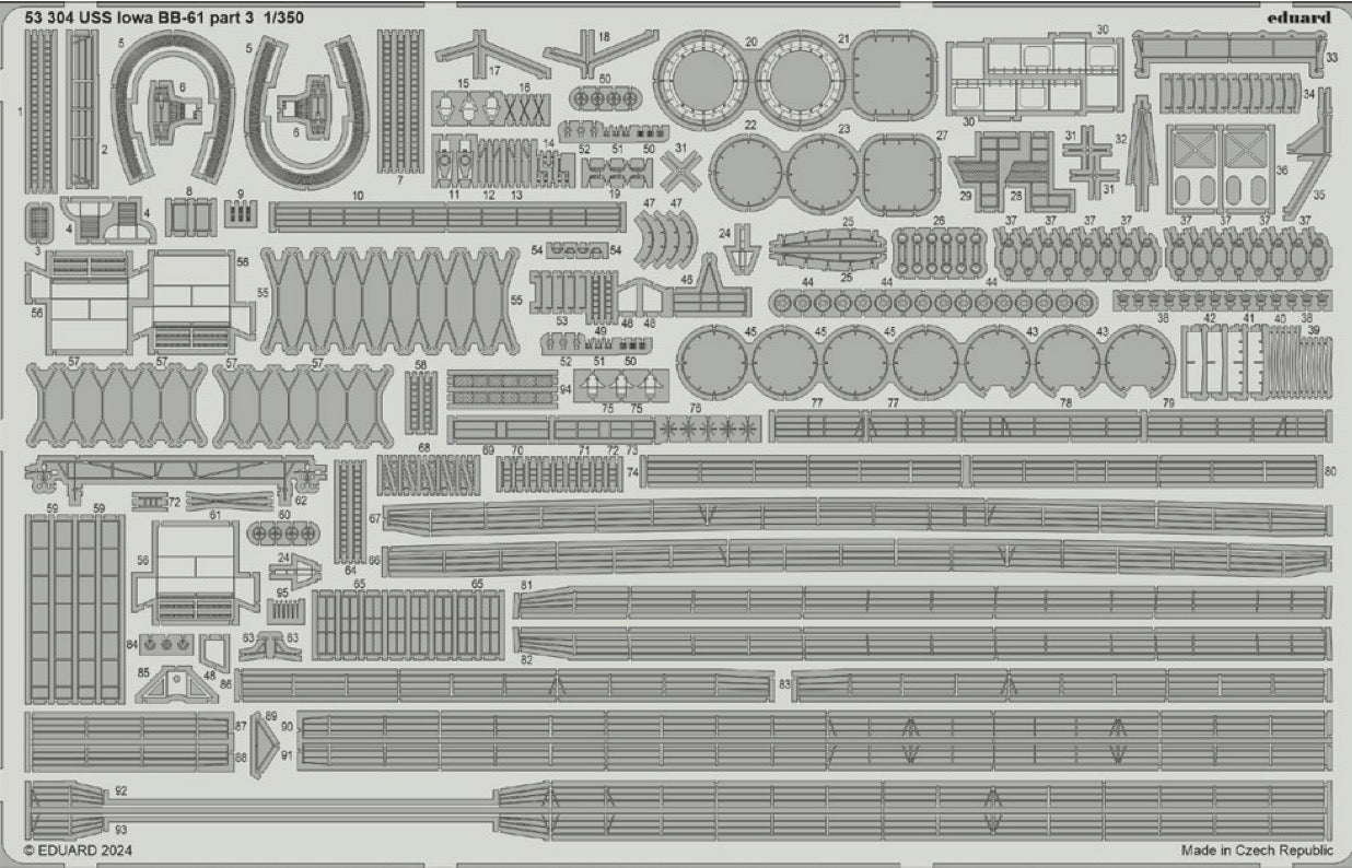Eduard 53304 1:350 USS Iowa BB-61 part 3