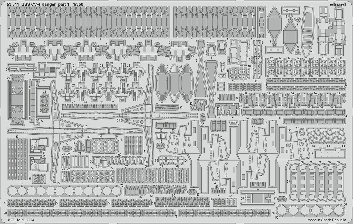 Eduard 53311 1:350 USS Ranger CV-4 part 1