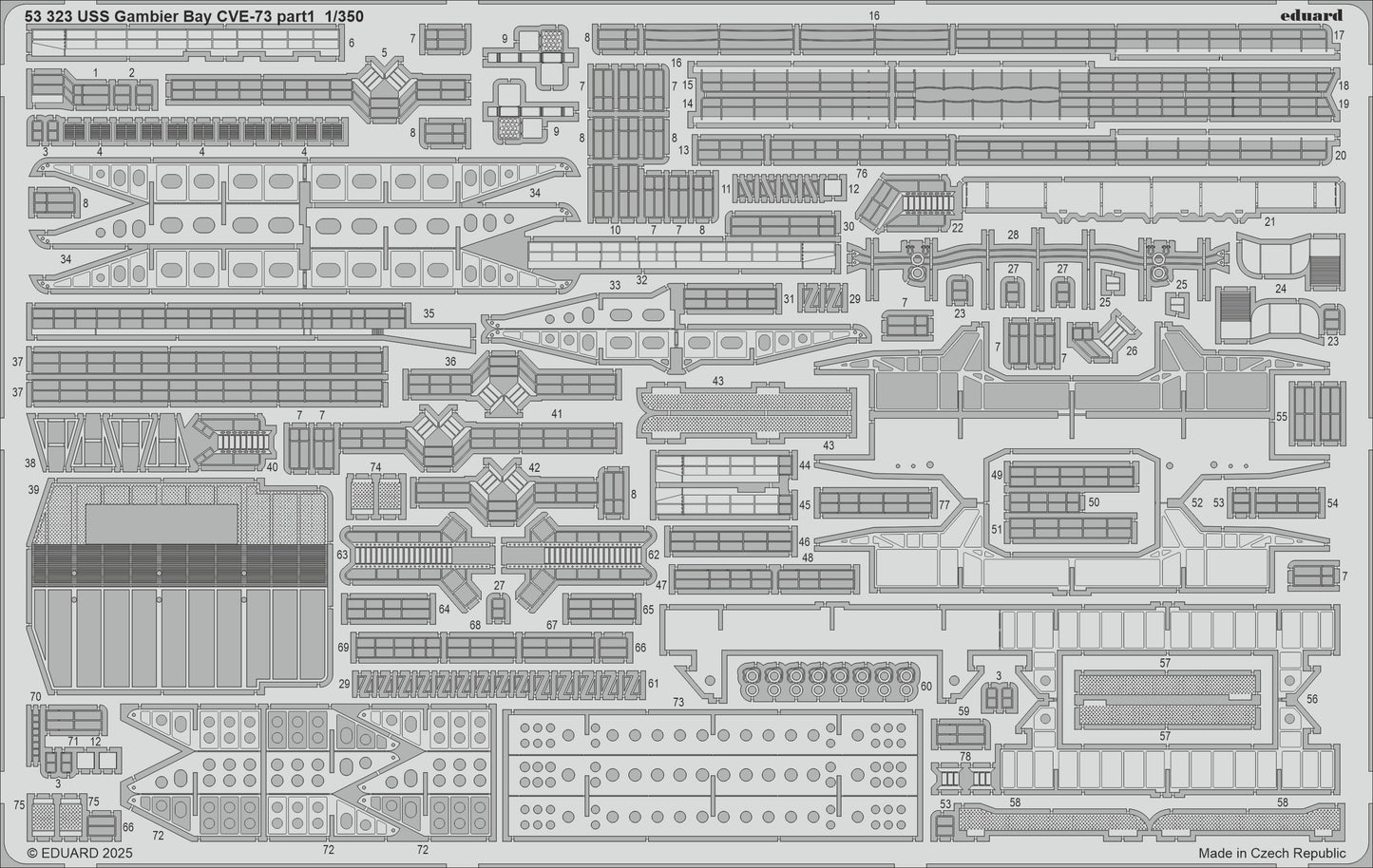Eduard 53323 1:350 USS Gambier Bay CVE-73 part 1