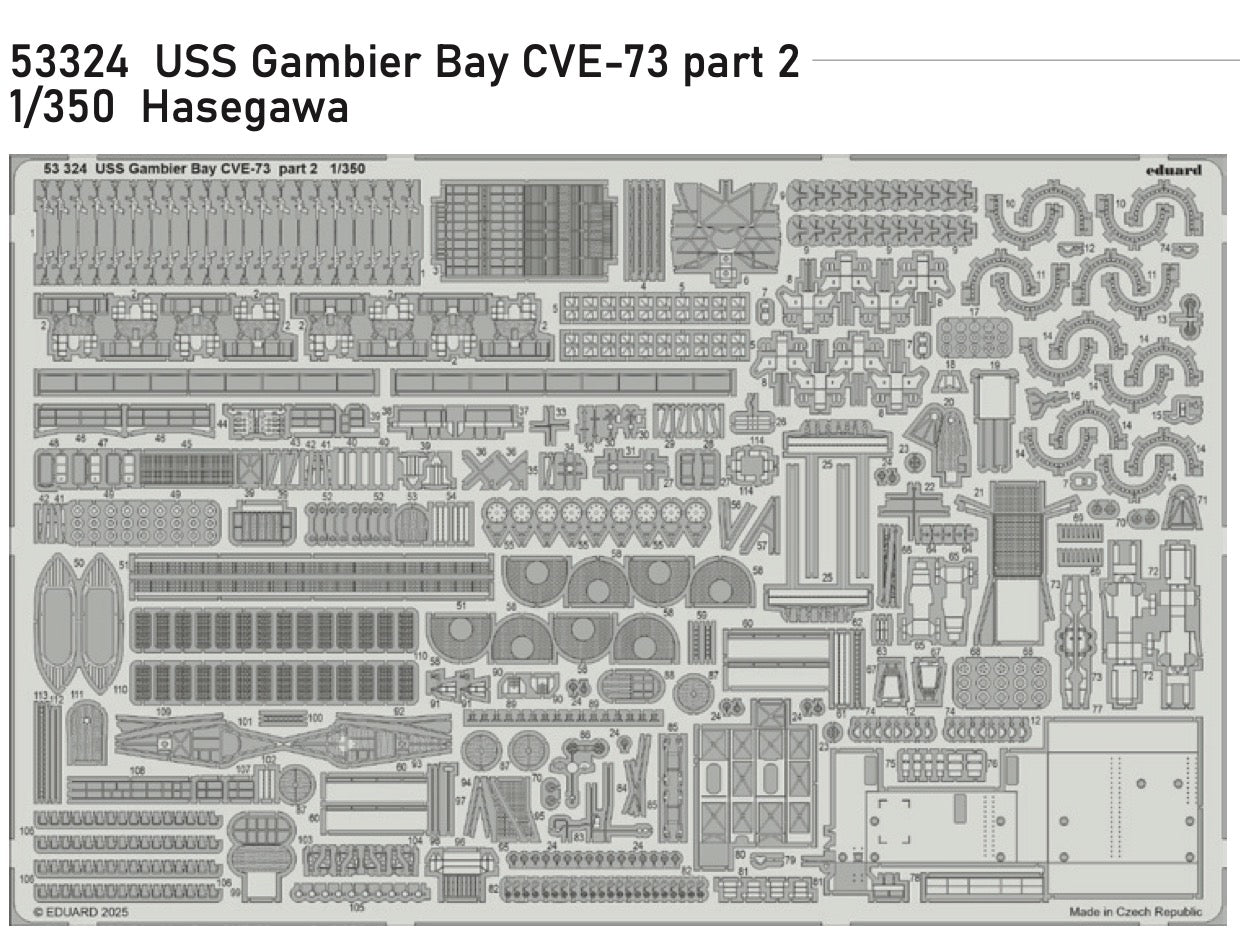 Eduard 53324 1:350 USS Gambier Bay CVE-73 part 2