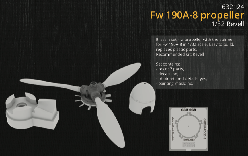Eduard Brassin 632124 1:32 Focke-Wulf Fw-190A-8 propeller