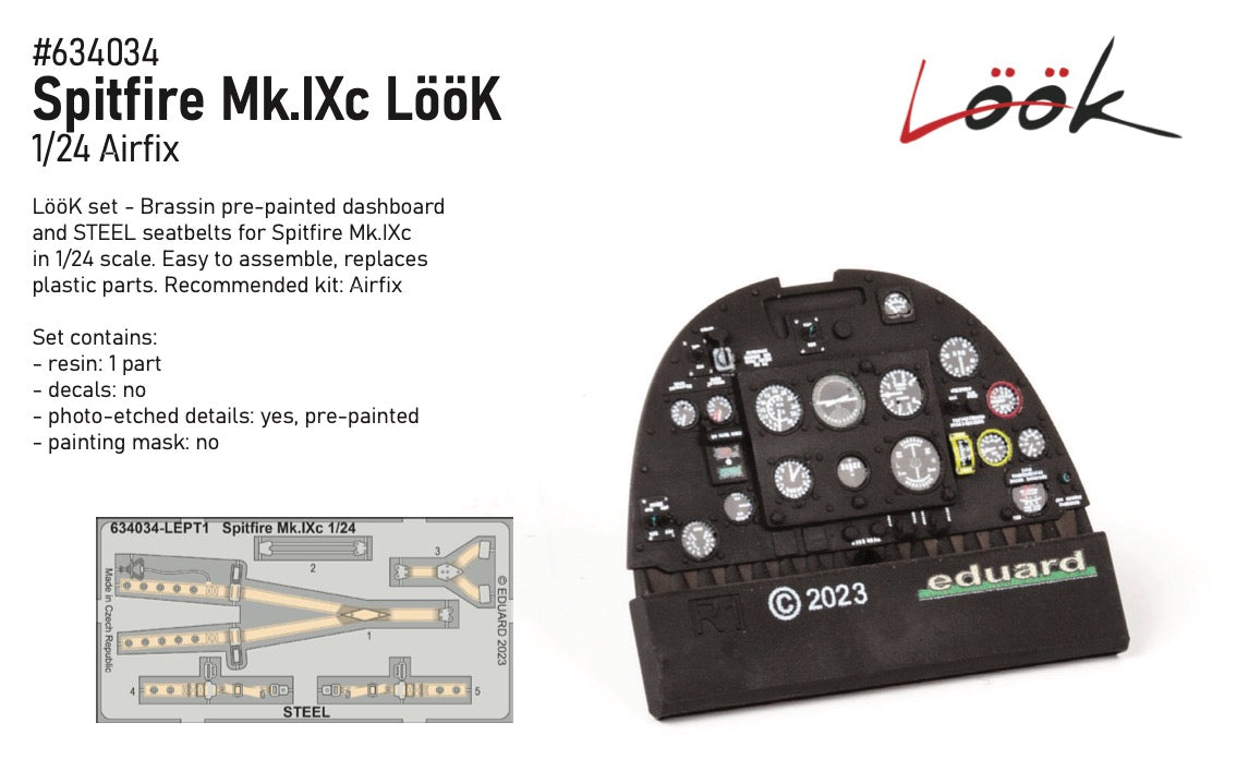 Eduard Brassin 634034 1:24 Spitfire Mk.IXc LööK to be used with Airfix