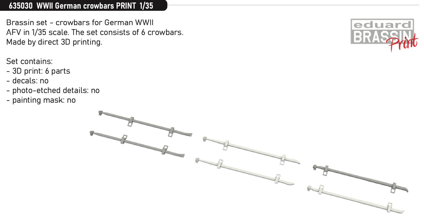 Eduard Brassin 635030 1:35 WWII German crowbars 3D-printed 1/35
