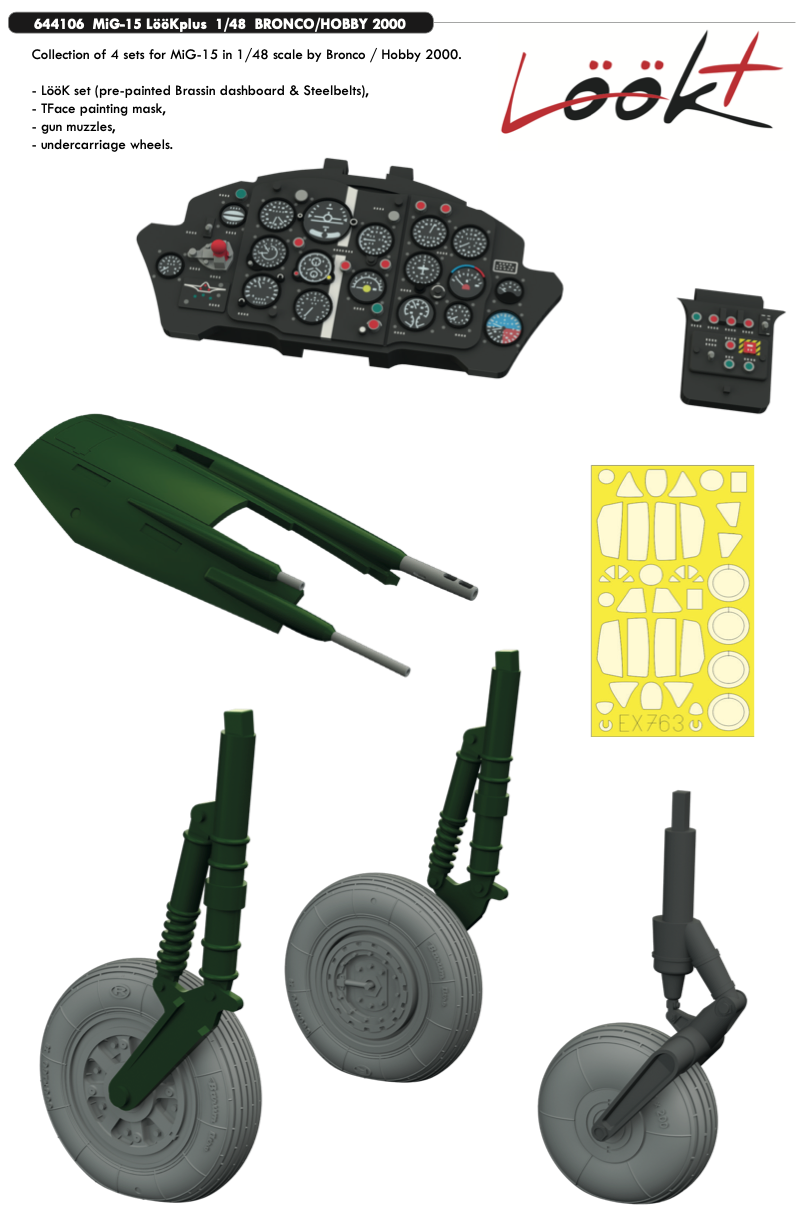 Eduard Brassin 644106 1:48 Mikoyan MiG-15 LooK plus