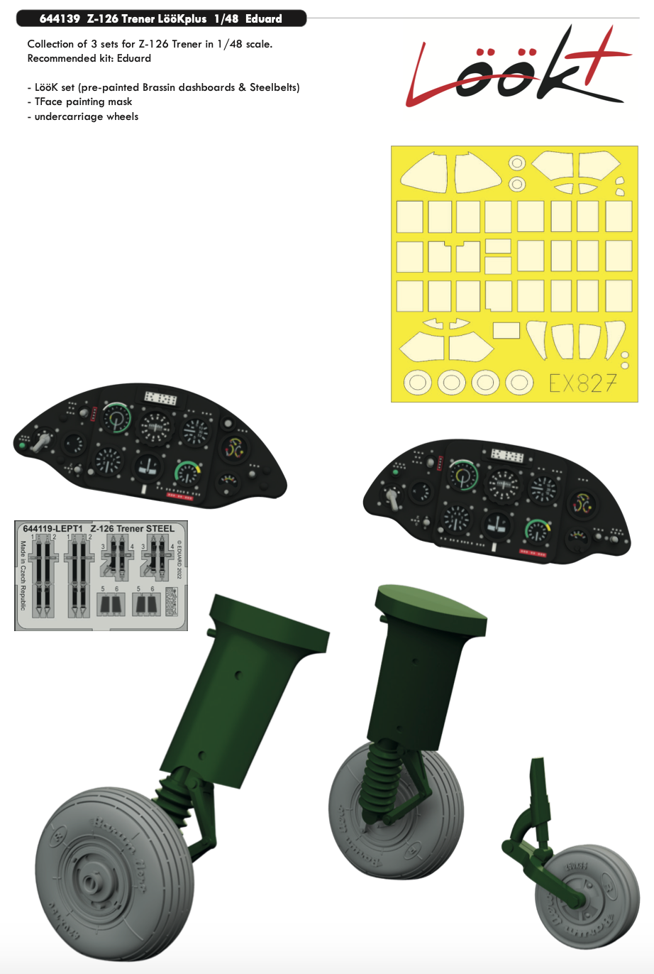 Eduard Brassin 644139 1:48 Zlin Z-126 Trener LooKplus