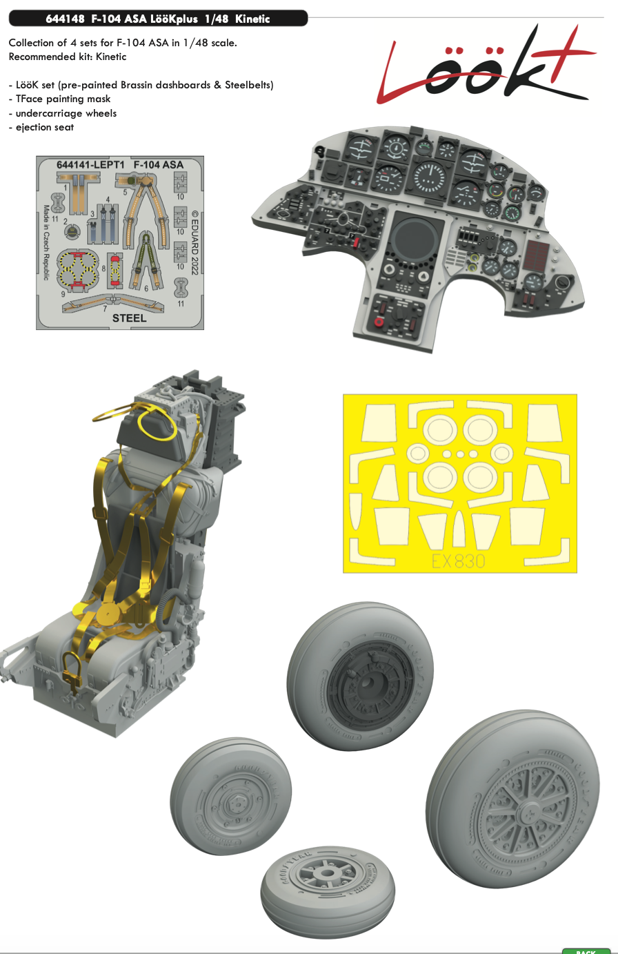 Eduard Brassin 644148 1:48 Lockheed F-104 ASA LooKplus
