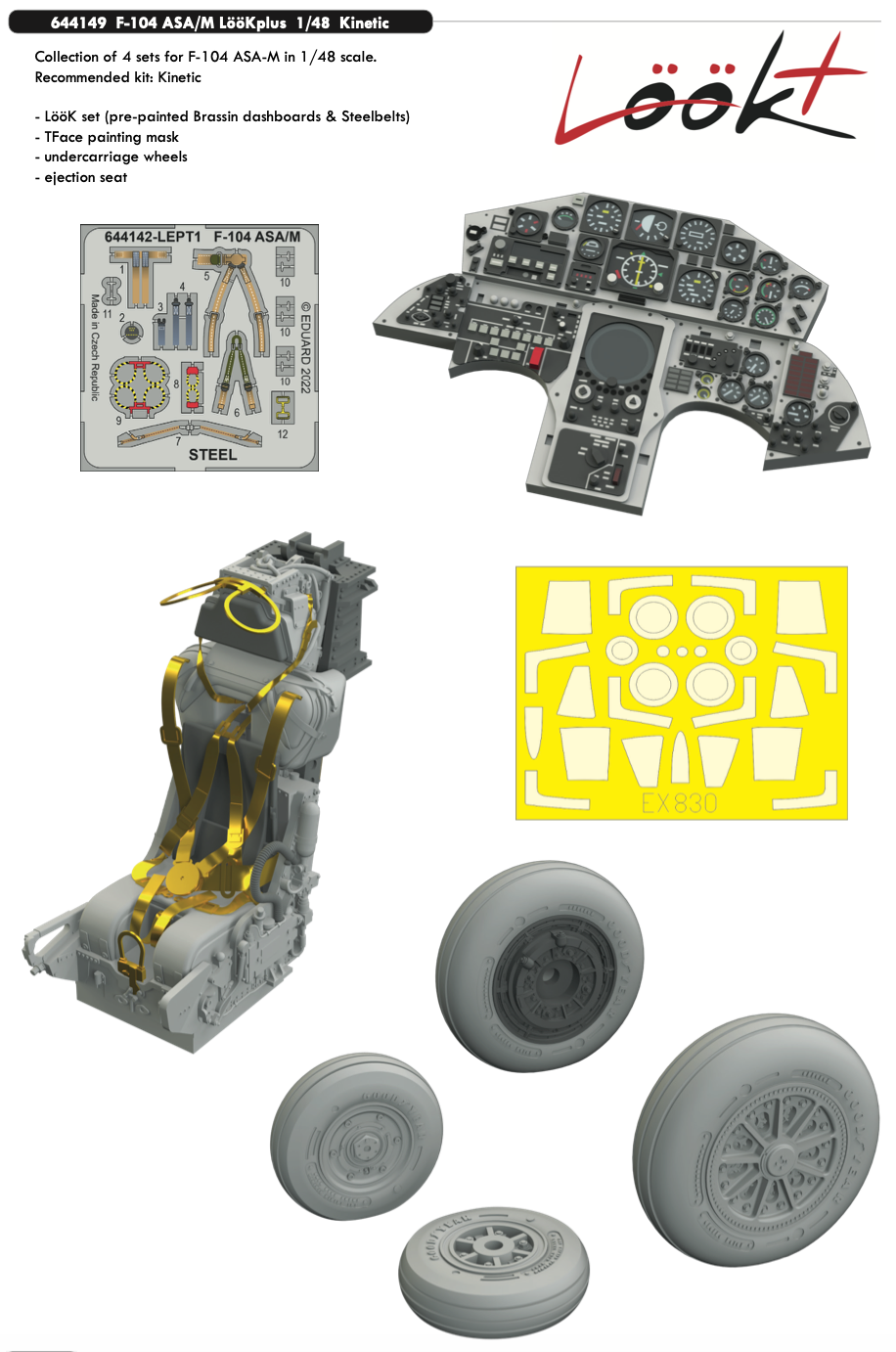 Eduard Brassin 644149 1:48 Lockheed F-104 ASA/M Starfighter LooKplus