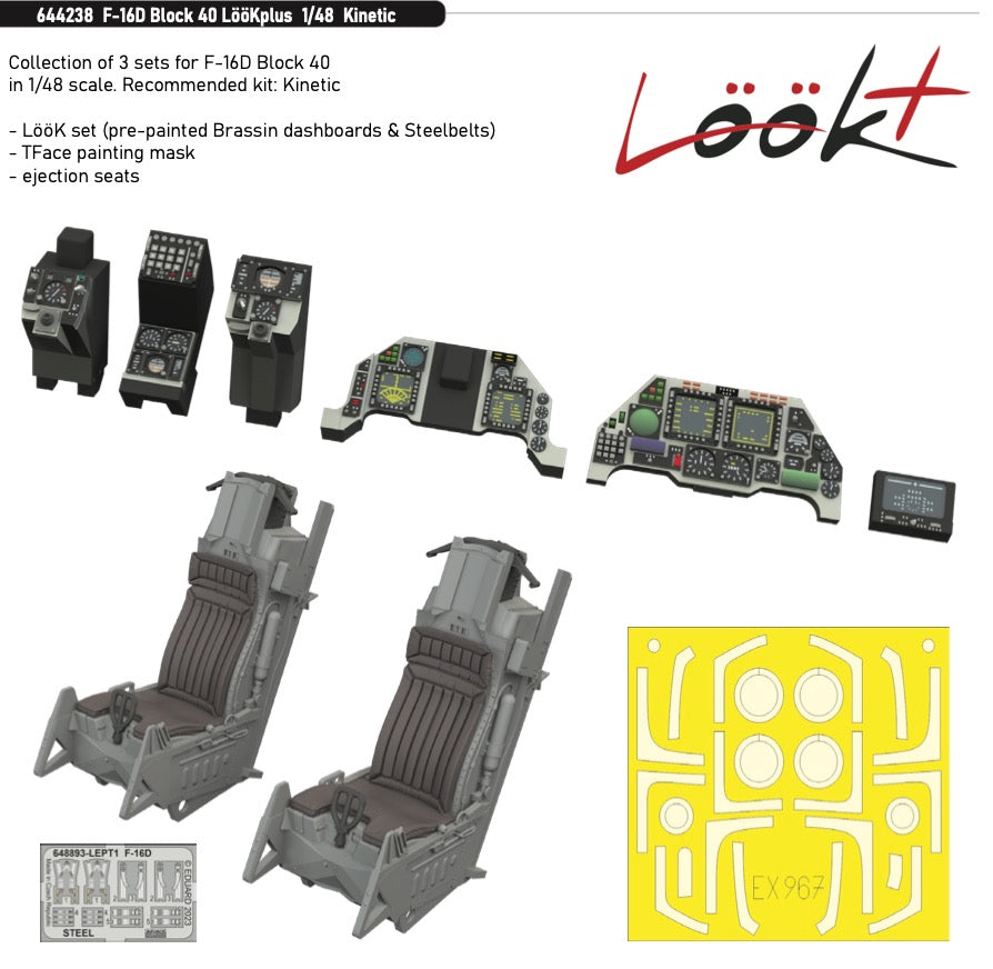 Eduard Brassin 644238 1:48 F-16D Block 40 LööKplus