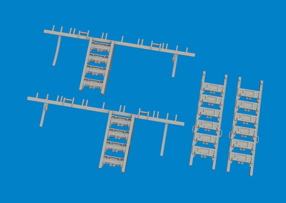 Eduard Brassin ED6481012 1:48 Martin B-26B Marauder Bomb Racks 3D-Printed