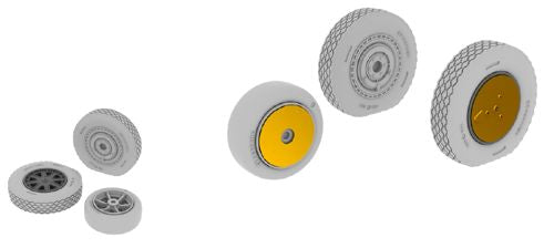 Eduard Brassin 648203 1:48 P-39 late wheels with weighted tyre effect