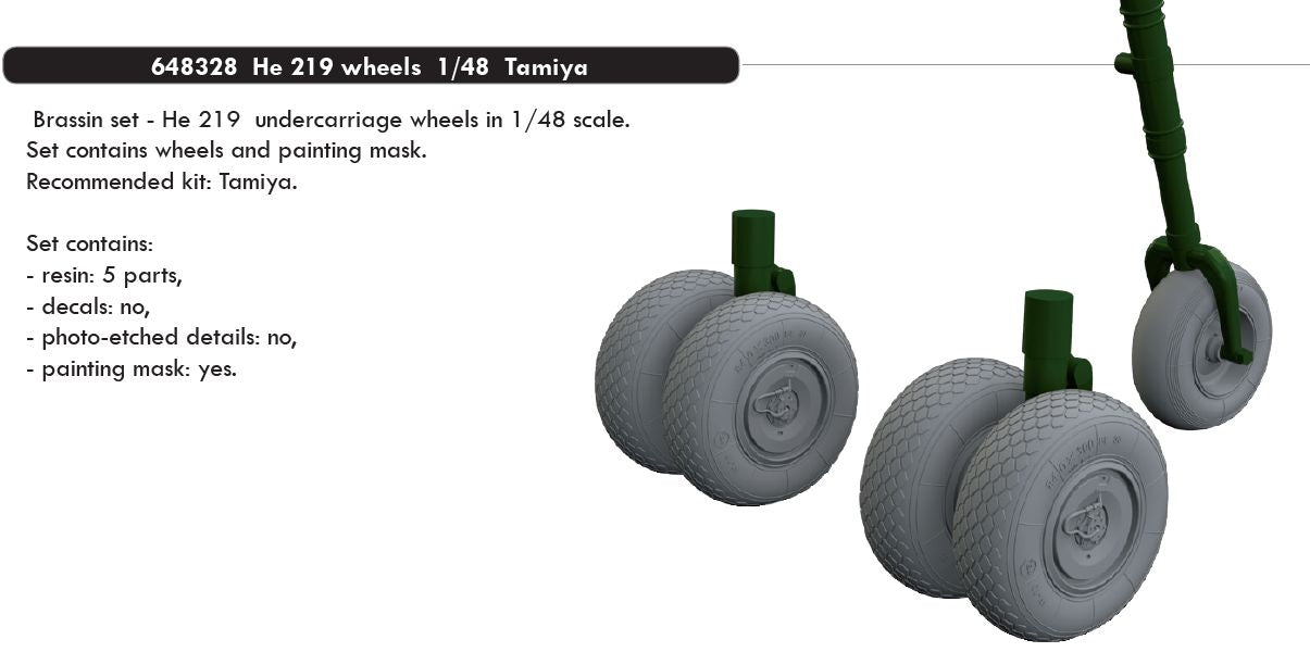 Eduard Brassin 648328 1:48 Heinkel He-219A-7 'UHU' wheels