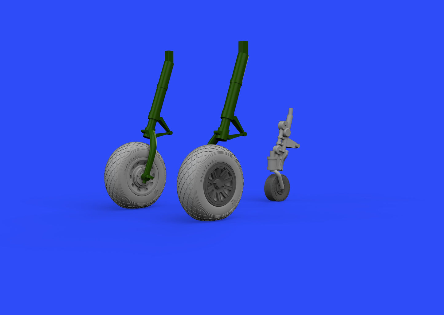 Eduard Brassin 648335 1:48 North-American P-51D Mustang wheels with weighted tyre effect