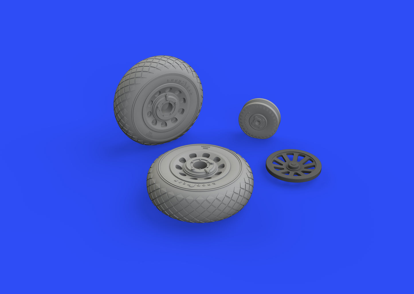 Eduard Brassin 648494 1:48 North-American P-51D Mustang wheels diamond tread