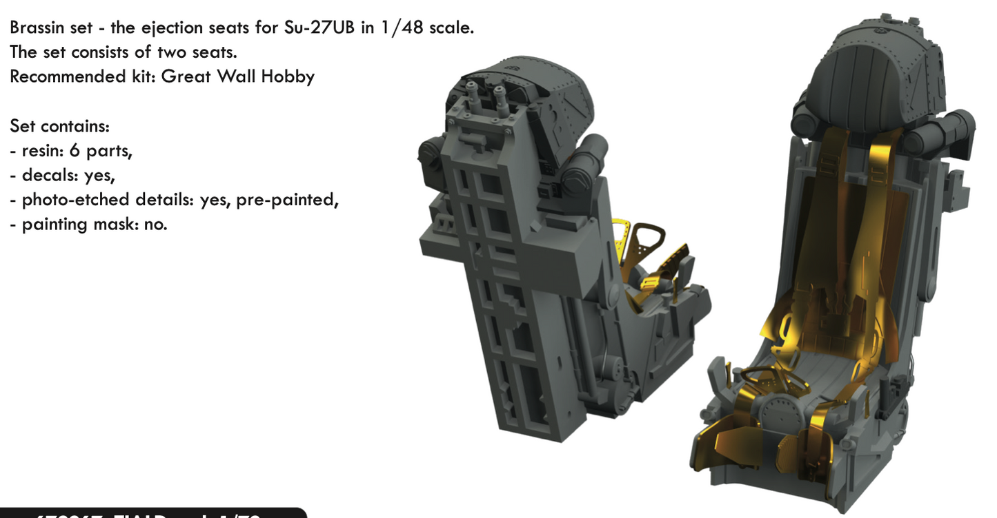 Eduard Brassin 648655 1:48 Sukhoi Su-27UB ejection seats