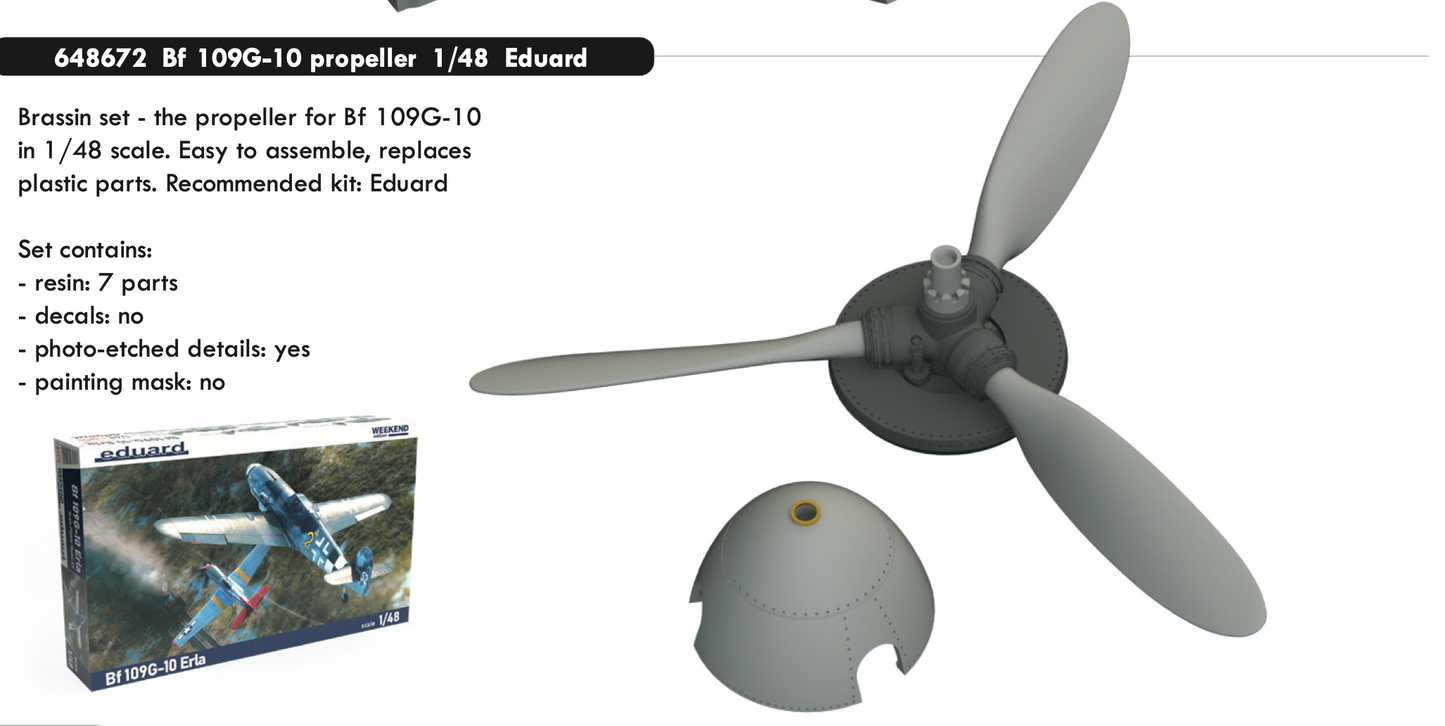 Eduard Brassin 648672 1:48 Messerschmitt Bf-109G-10 propeller