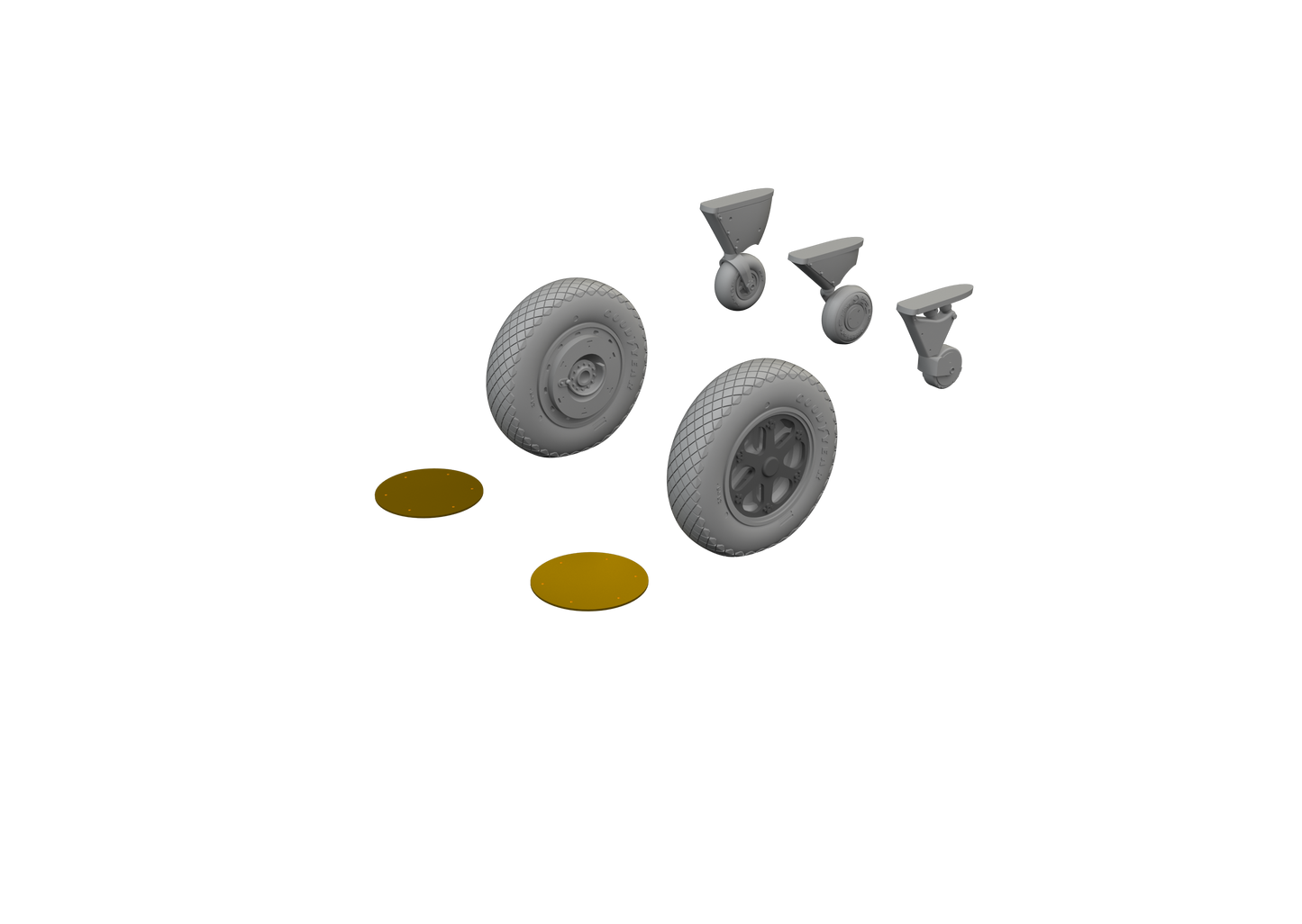 Eduard Brassin 648816 1:48 Grumman F4F-4 Wildcat wheels late
