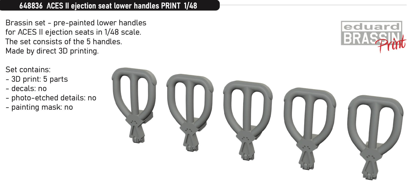 Eduard Brassin 648836 1:48 ACES II ejection seat lower handles 3D-printed