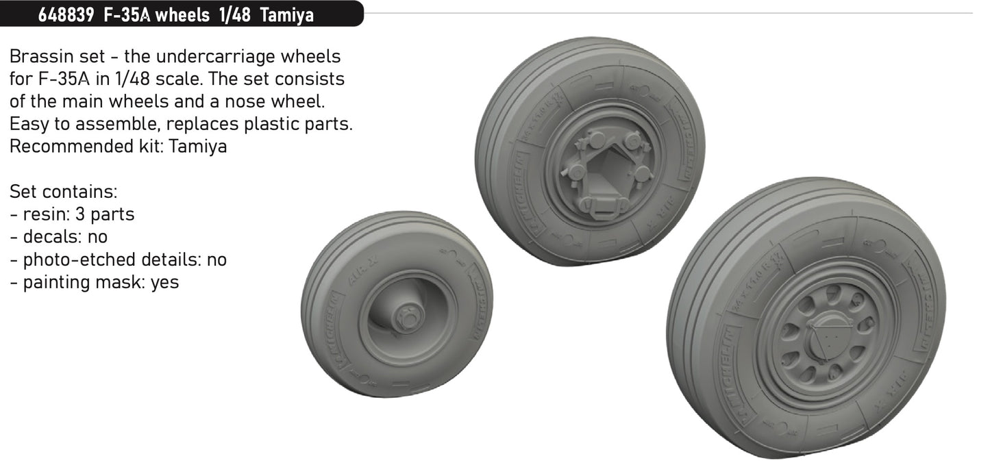 Eduard Brassin 648839 1:48 Lockheed-Martin F-35A wheels