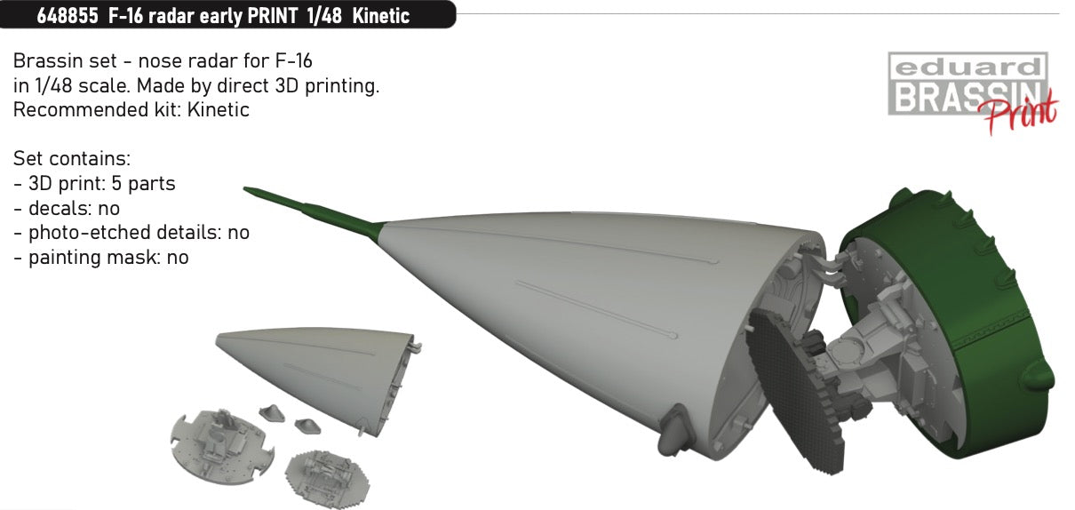 Eduard Brassin 648855 1:48 F-16 radar early 3D-printed