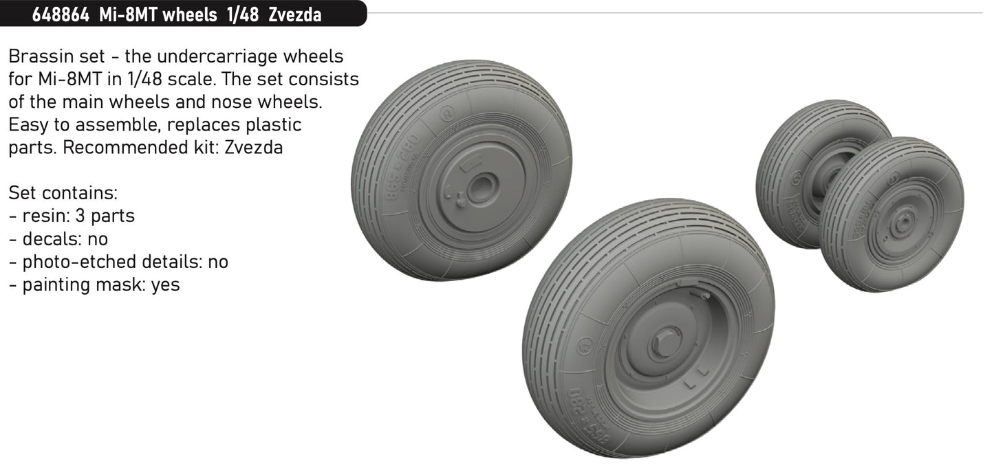 Eduard Brassin 648864 1:48 Mil Mi-8MT wheels