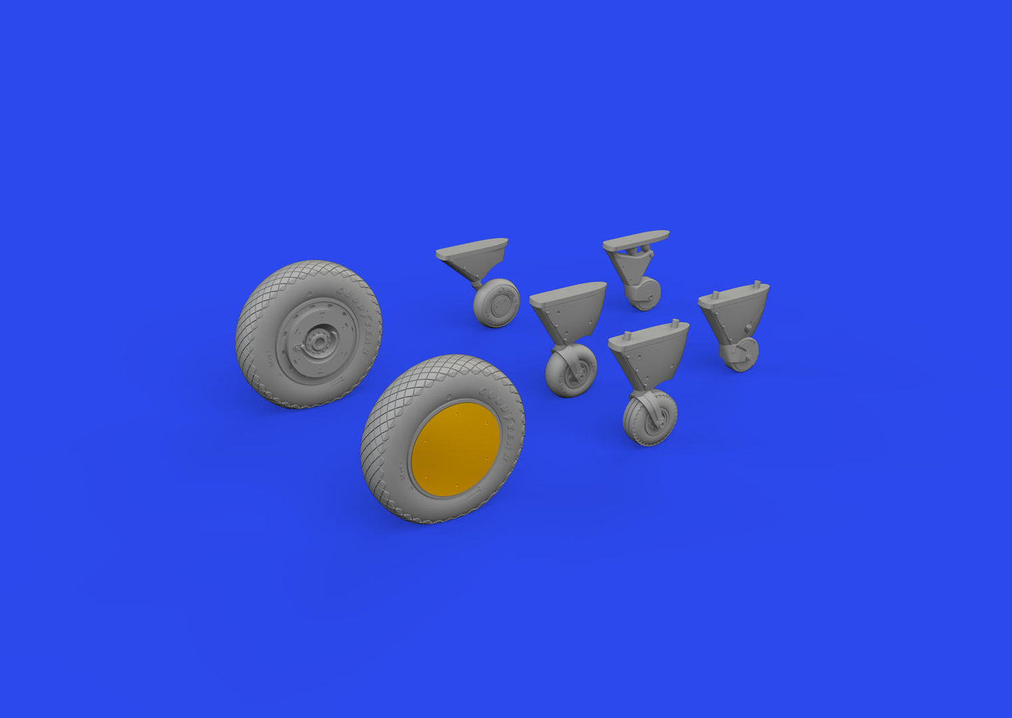 Eduard Brassin 648887 1:48 FM-2 Wildcat wheels to be used with Eduard