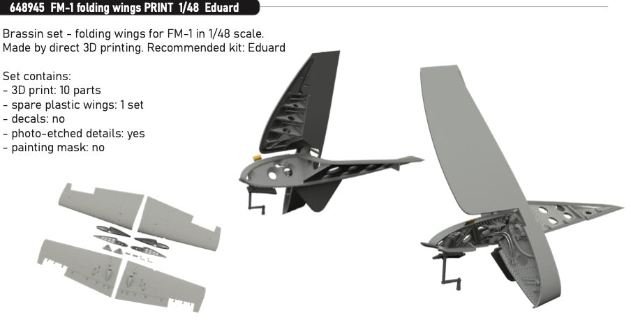Eduard Brassin 648945 1:48 FM-1 Wildcat folding wings 3D-Printed