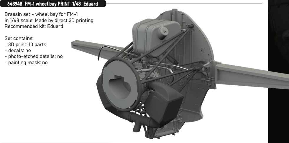 Eduard Brassin 648948 1:48 FM-1 Wildcat wheel bay 3D-Printed