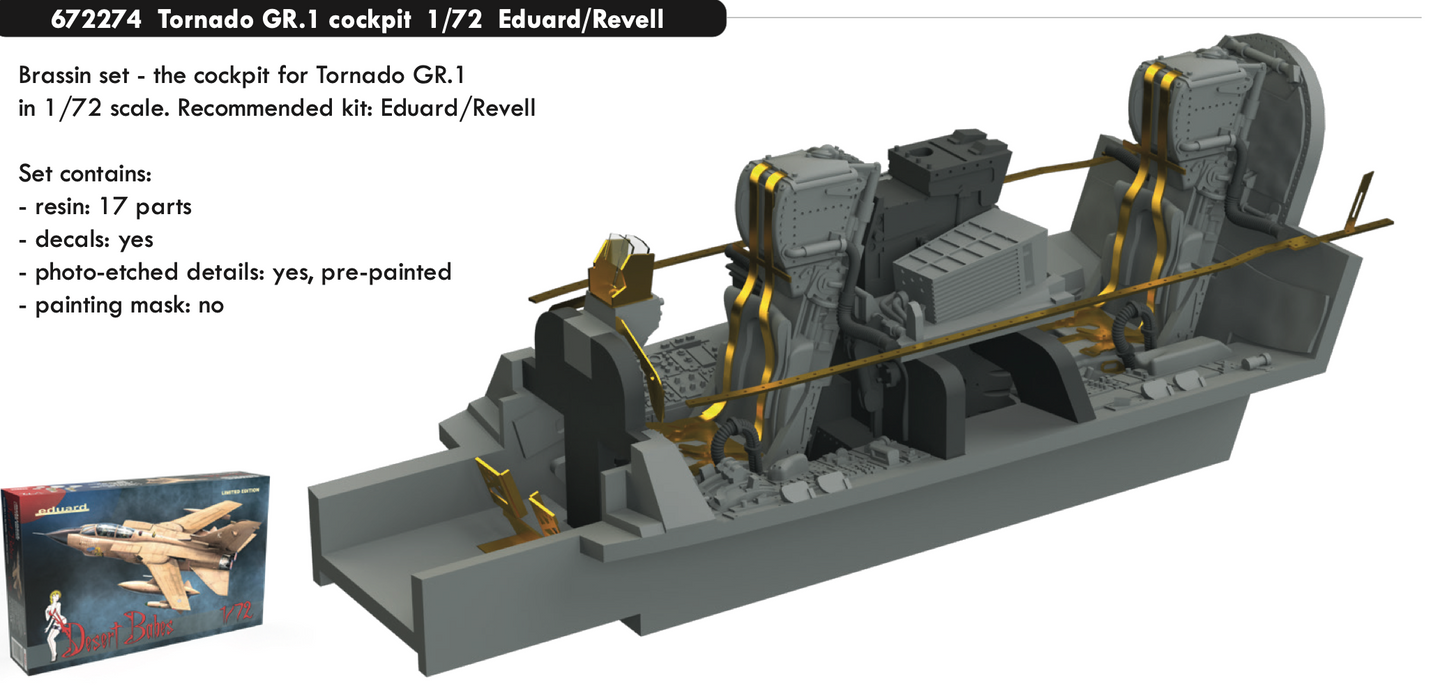 Eduard Brassin 672274 1:72 Panavia Tornado GR.1 cockpit