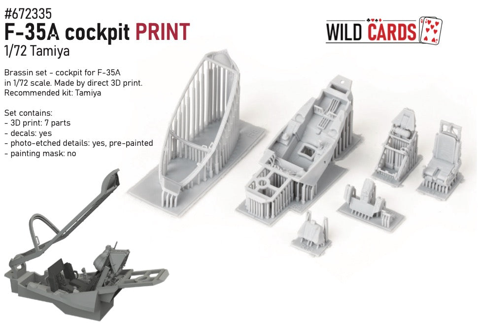 Eduard Brassin 672335 1:72 Lockheed-Martin F-35A Lightning II cockpit 3D-Printed