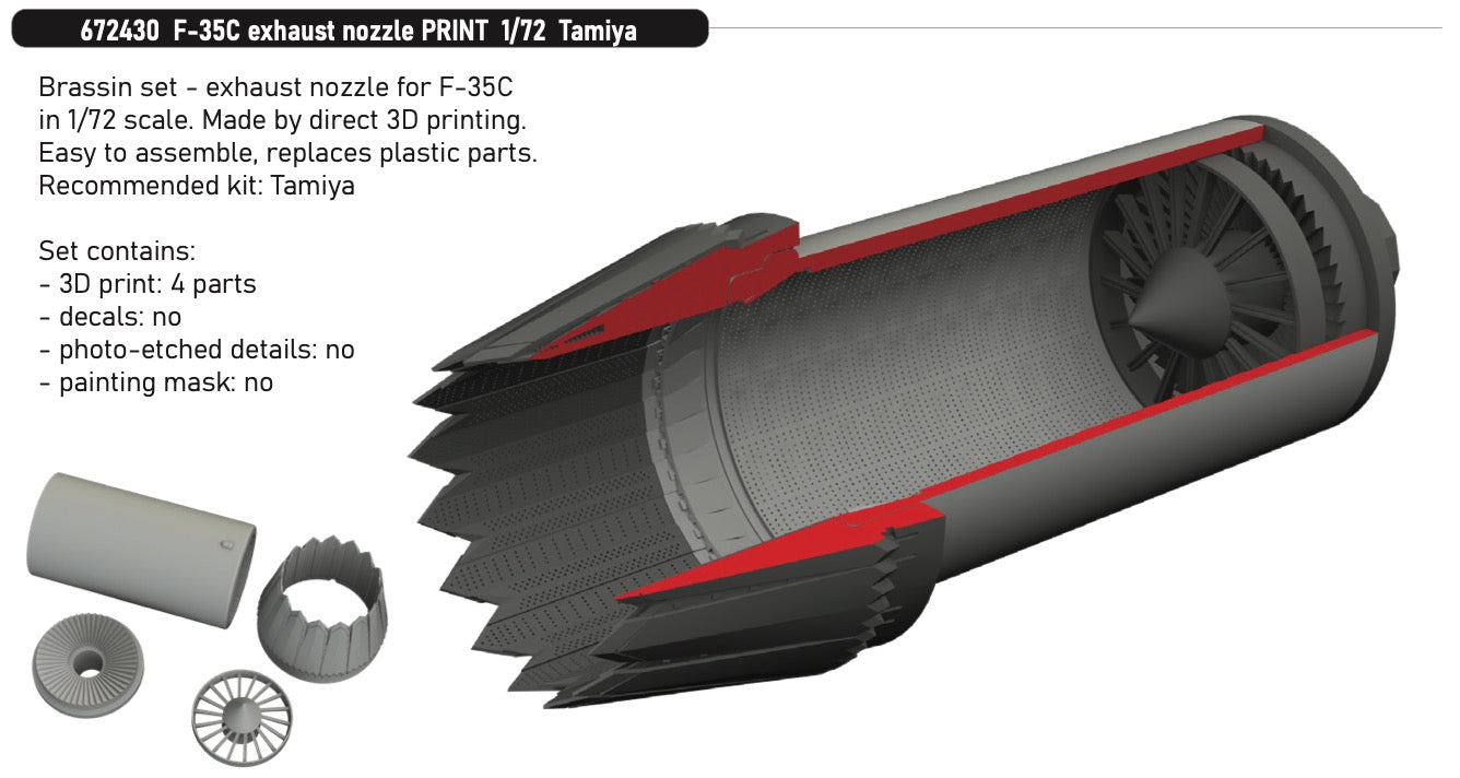 Eduard Brassin 672430 1:72 Lockheed-Martin F-35C exhaust nozzle