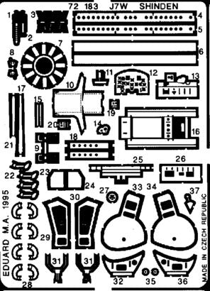 Eduard 72183 1:72 Kyushu J7W1 Shinden