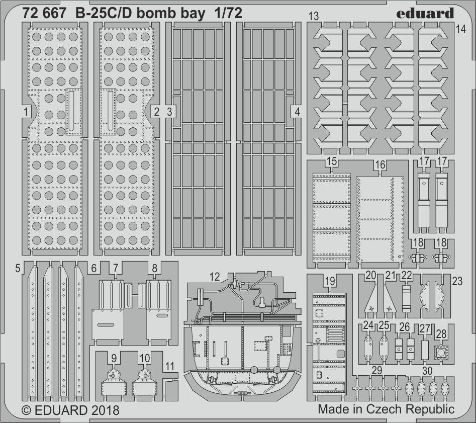 Eduard 72667 1:72 North-American B-25C/D Mitchell bomb bay